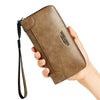 Men’s PU Leather Long Wallet – Large Capacity Clutch