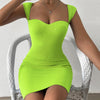 Sleeveless Knitted Strap Mini Dress – Bodycon Fit