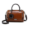GVintage Flower PU Leather Shoulder Bag – Large Capacity Luxury Designer Handbag