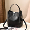 High-Capacity Women’s Crocodile Pattern Handbag – Shoulder & Messenger Bag