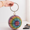 Round Crystal Basketball Evening Bag – Sparkling Gradient Handheld Clutch