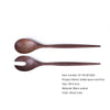 Minimalist Black Walnut Cutlery Set – Nordic Style Portable Wooden Tableware