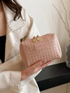 PU Leather Woven Clutch β Small Handbag for Women