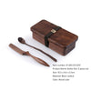 Minimalist Black Walnut Cutlery Set – Nordic Style Portable Wooden Tableware