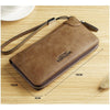 Men’s PU Leather Long Wallet – Large Capacity Clutch