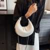 Small Silver Leather Crossbody Bags for WomenTrend Underarm Handbags and Purses Chain Armpit Shoulder Side Bags