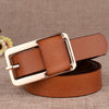 Genuine Cowhide Slim Leather Belt – Frosted Casual & Dress Style
