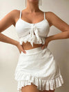 3-Piece Beach Bikini Set – Flirty Ruffles & Summer Elegance