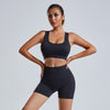 Seamless 2-Piece Yoga Set – Vest & High-Waist Shorts Supportive • Stylish • Ultra-Comfortable