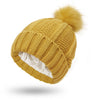 Satin-Lined Knit Beanie – Winter Pom Pom Hat