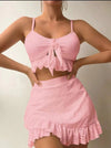 3-Piece Beach Bikini Set – Flirty Ruffles & Summer Elegance