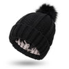 Satin-Lined Knit Beanie – Winter Pom Pom Hat