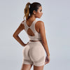 Seamless 2-Piece Yoga Set – Vest & High-Waist Shorts Supportive • Stylish • Ultra-Comfortable