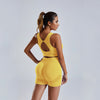 Seamless 2-Piece Yoga Set – Vest & High-Waist Shorts Supportive • Stylish • Ultra-Comfortable