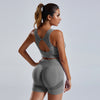Seamless 2-Piece Yoga Set – Vest & High-Waist Shorts Supportive • Stylish • Ultra-Comfortable
